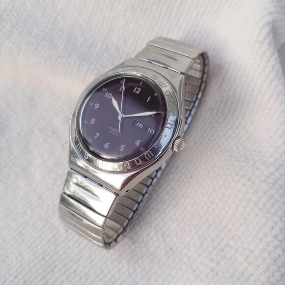 Swatch Irony Sommelier 1996 YGS707 Burgundy Dial Swiss Made Working New Battery - Picture 7 of 7